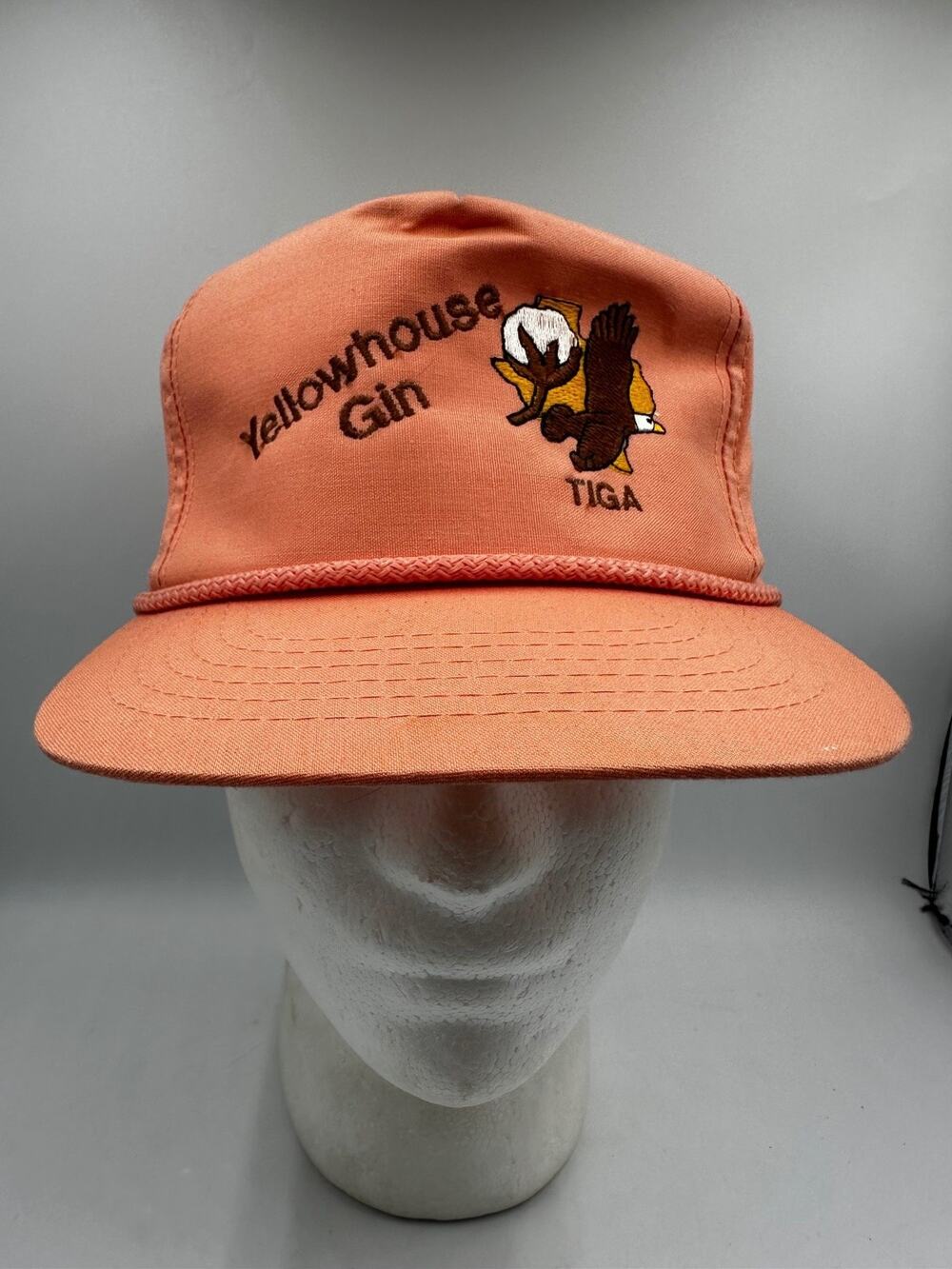 Youngan Yellowhouse Gin Hat Men’s Snapback Orange Eagle Logo One Size